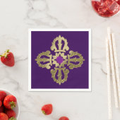 Vajra gouden boeddhistisch symbool servetten (Insitu)