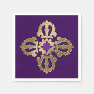 Vajra gouden boeddhistisch symbool servetten
