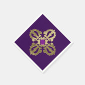 Vajra gouden boeddhistisch symbool servetten (Hoek)