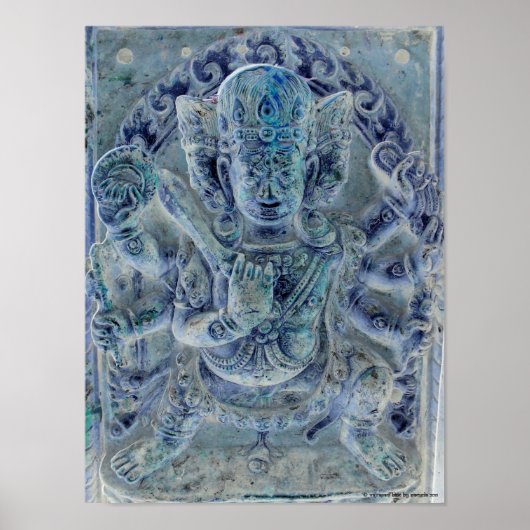 Vajrapani Blue Poster (Voorkant)