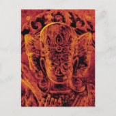 Vajrapani Head Gold Briefkaart (Voorkant)