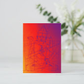 Vajrasattva en Consort Sketch Briefkaart (Staand voorkant)