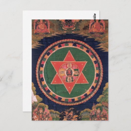 Vajravarahi Vajrayogini Tibetaans boeddhistische M Briefkaart (Voorkant / Achterkant)