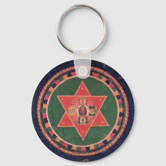 Vajravarahi Vajrayogini Tibetan Buddhist Mandala Sleutelhanger (Voorkant)