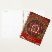 Vajrayogini staat in twee gekruiste rode driehoeke planner (Display)