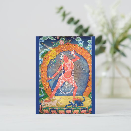 Vajrayogini Tibetaanse Boeddhistische Godheid Briefkaart (Staand voorkant)