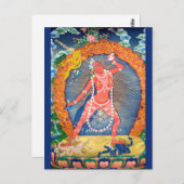 Vajrayogini Tibetaanse Boeddhistische Godheid Briefkaart (Voorkant / Achterkant)