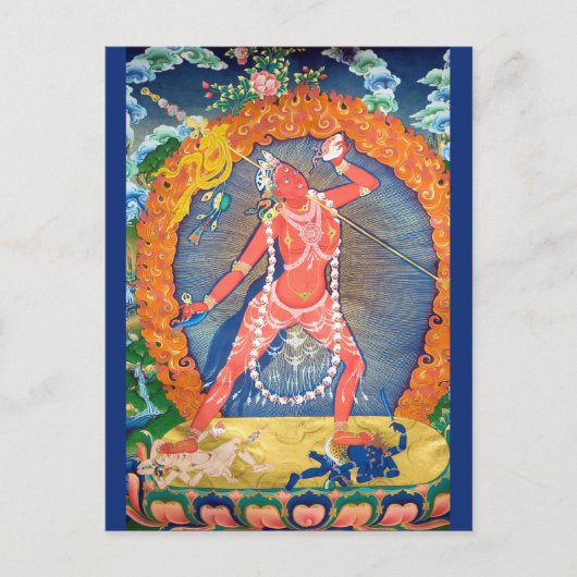 Vajrayogini Tibetaanse Boeddhistische Godheid Briefkaart (Voorkant)