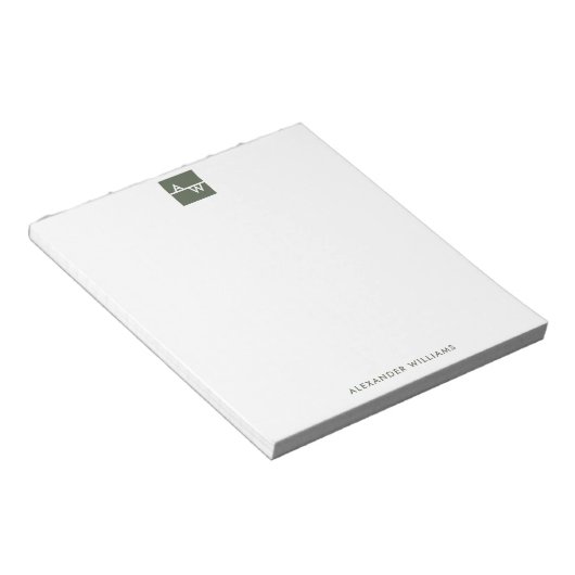 Vak Formele monogrammen Notitieblok (Schuin)