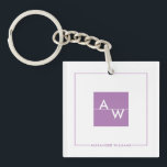 Vak Formele monogrammen Sleutelhanger<br><div class="desc">Een moderne,  stijlvolle en stijlvolle sleutelhanger met uw initialen,  prachtig ontworpen in een doos. Ideaal voor souvenirs en weggeven.</div>