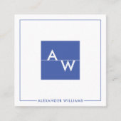 Vak Formele monogrammen Vierkante Visitekaartje (Voorkant)