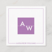 Vak Formele monogrammen Vierkante Visitekaartje (Voorkant)
