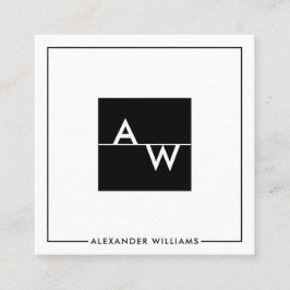 Vak Formele monogrammen Vierkante Visitekaartje