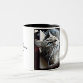 Vak Kat Tweekleurige Koffiemok (Voorkant rechts)