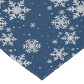 Vakanaal Blauw en Zilveren Snowflakes Table Runner Korte Tafelloper (Hoek)