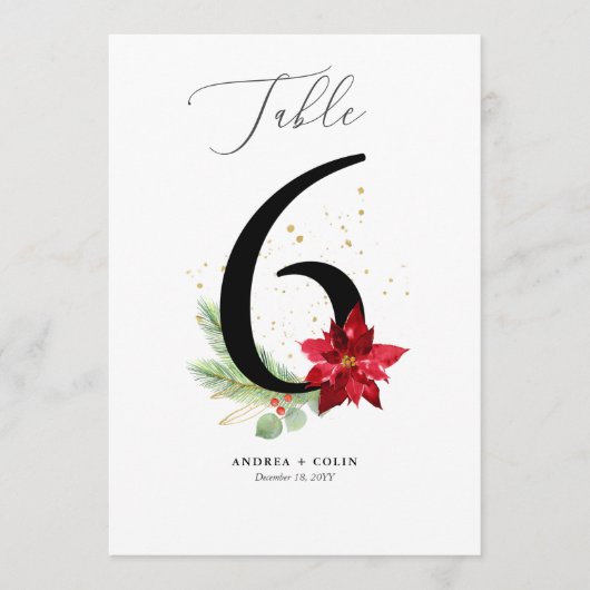 Vakanaal Botanisch + Goud Waterverf Tabel Nummer 6 Programmakaart (Voorkant)