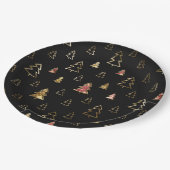 Vakanaal en gouden kerstbomen papieren bordje (Gekanteld)