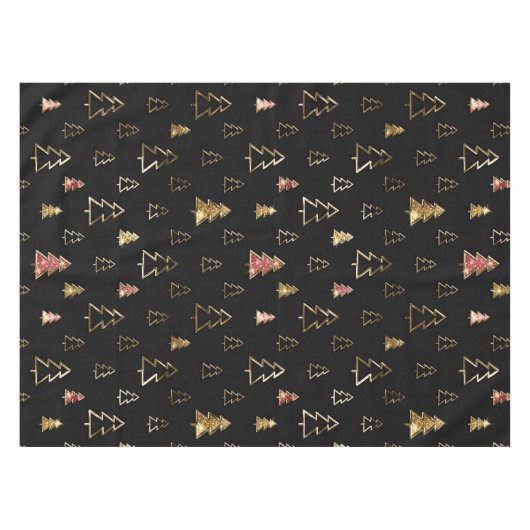 Vakanaal en gouden kerstbomen tafelkleed (Voorkant (Horizontaal))