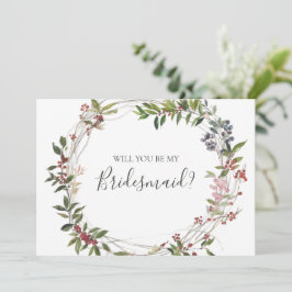 Vakanaal Fantasienaam White Bridesmaid-kaartje Kaart