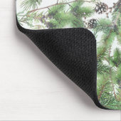 Vakanaal: Groen en Pijn Cones Land Winter Rustic Muismat (Hoek)