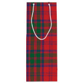 Vakanaal kerstfeest met subsidie Red Check Holiday Wijn Cadeautas (Achterkant)