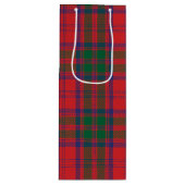 Vakanaal kerstfeest met subsidie Red Check Holiday Wijn Cadeautas (Voorkant)