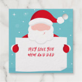 Vakanaal kerstman bedankjes labels (Achterkant)