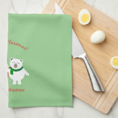 Vakanaal Kerstman en Beer kerstkeuken Theedoek (Quarter Fold)