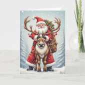 Vakanaal kerstman kaart (Voorkant)