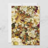 Vakanaal met feestdag Gold Floral kerstfeest Kaart (Achterkant)