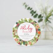 Vakanaal van de feestdag Brunch Kerstchic Waterver Kaart (Staand voorkant)