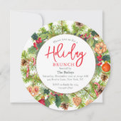 Vakanaal van de feestdag Brunch Kerstchic Waterver Kaart (Voorkant)