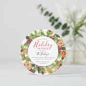 Vakanaal van de feestdag Brunch Kerstchic Waterver Kaart (Staand voorkant)