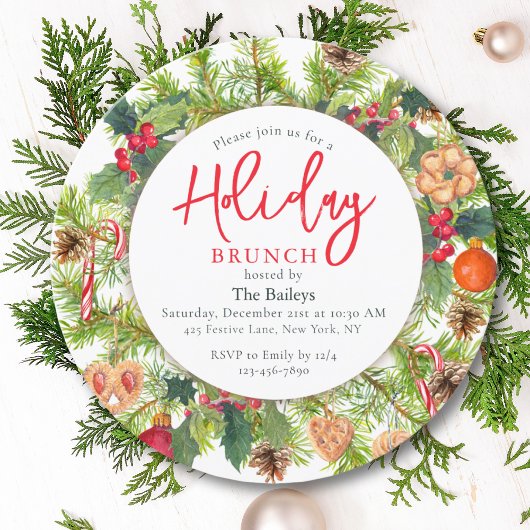 Vakanaal van de feestdag Brunch Kerstchic Waterver Kaart