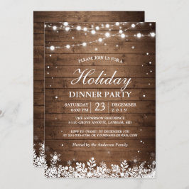 Vakanaal van feestdag Rustic Wood String Lights Sn Kaart