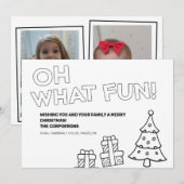 Vakanaal voor kerstmis 2-fotokaarten feestdagenkaart (Voorkant / Achterkant)