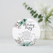 Vakanaal winterfeest Floral kerstfeest Kaart (Staand voorkant)