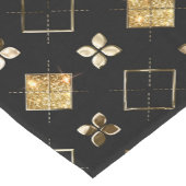 Vakanaal, zwart en gouden metaal, kerstgeometrisch korte tafelloper (Hoek)