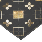 Vakanaal, zwart en gouden metaal, kerstgeometrisch tafelkleed (Gekanteld)