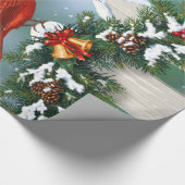 Vakanalen en kerstgarland cadeaupapier (Hoek)