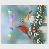 Vakanalen en kerstgarland cadeaupapier (Vlak)