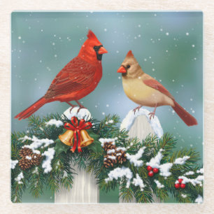 Vakanalen en kerstgarland glazen onderzetter