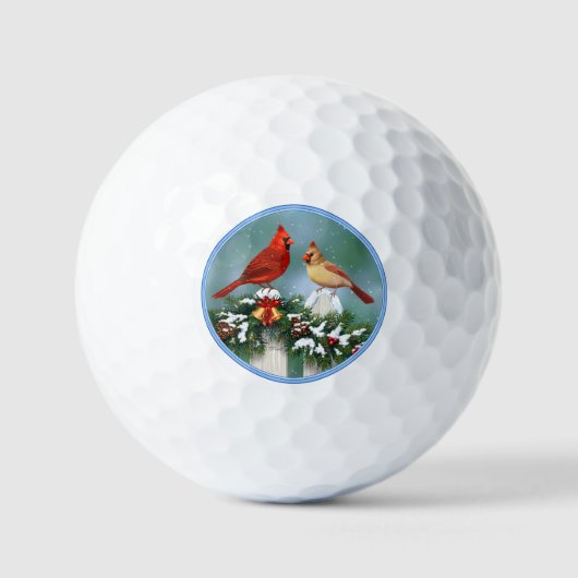 Vakanalen en kerstgarland Golf Balls Golfballen (Voorkant)