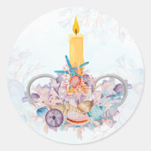 Vakandel met zeeschelpen en koraal