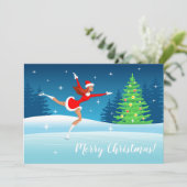 Vakandige kerstkaart voor meisjes (Staand voorkant)