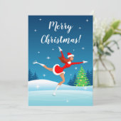 Vakandige kerstkaart voor meisjes (Staand voorkant)