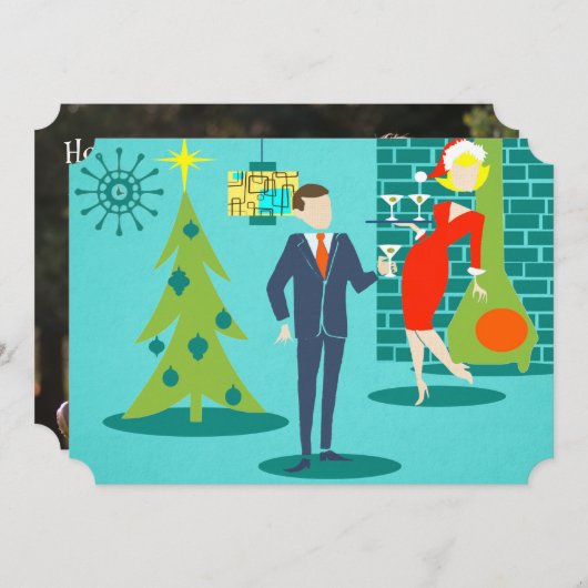 Vakanekaarten met kerstkaart (Voorkant / Achterkant)