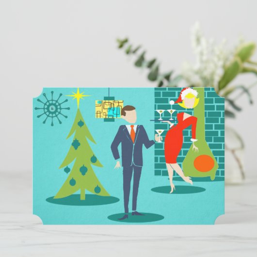 Vakanekaarten met kerstkaart (Staand voorkant)