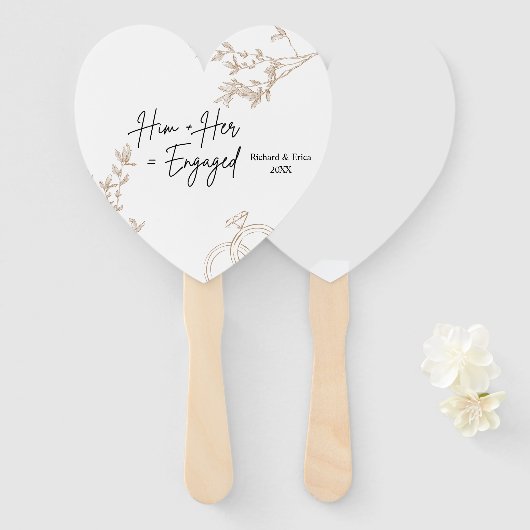 Vakaneringsventilatoren voor Verloving op boerderi Handwaaier (Voorkant en achterkant)