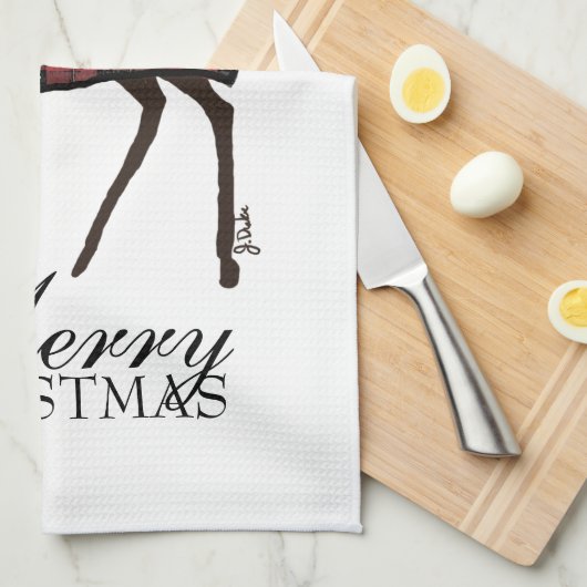 Vakaneshals met kerstmis theedoek (Quarter Fold)